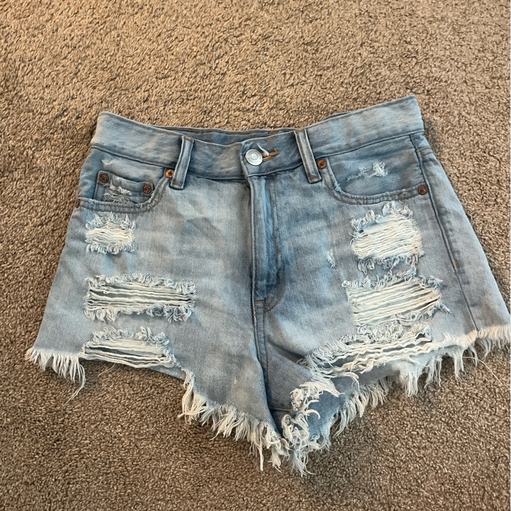Aeropostale vintage high rise ripped jean shorts size 2
